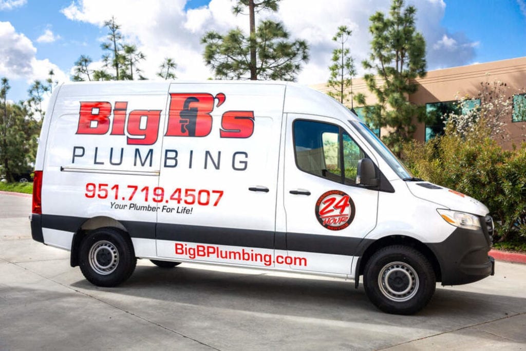 Water Pressure Repair Escondido - Big B's Plumbing Van